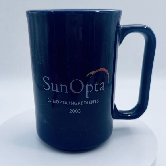 Sunoptics Surgical Coffee Mug Cup Ceramic Cobalt Blue White Advertising Decal - Picture 1 of 9